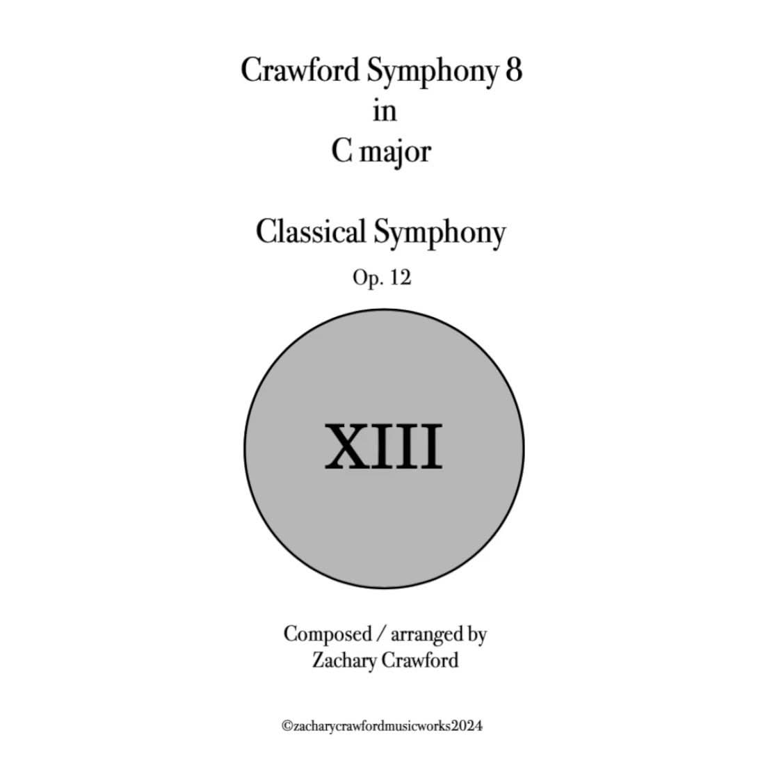 Crawford Symphony VIII in C Major "Classical Symphony" cover art