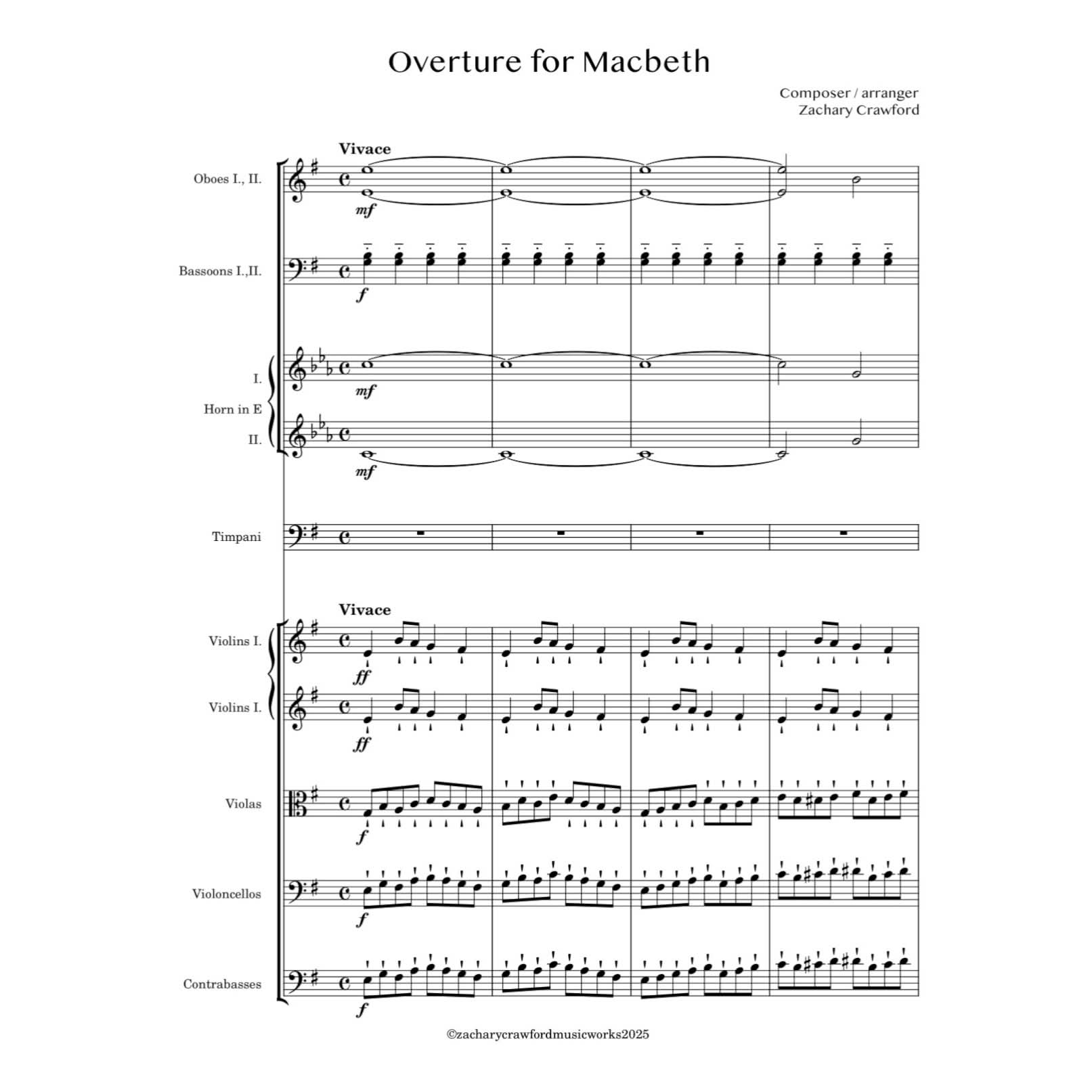 Crawford Overture "Macbeth" cover art